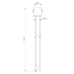 Потолочная чаша MAG-ORIENT-CANOPY-BUILT-POWER-L1500 (BK) (Arlight, Металл) 062605