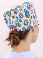 Колпак медицинский женский круги на белом