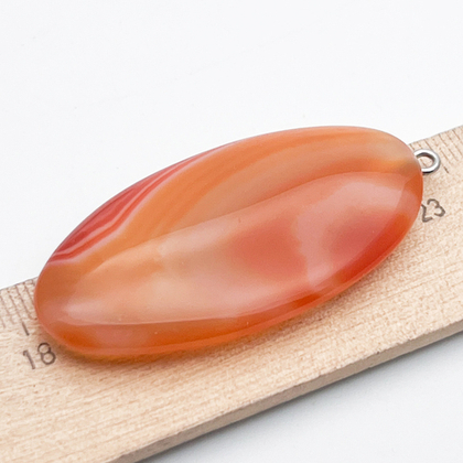 Подвеска Овал, агат тонированный, размер 49*25 мм, цена за 1 шт