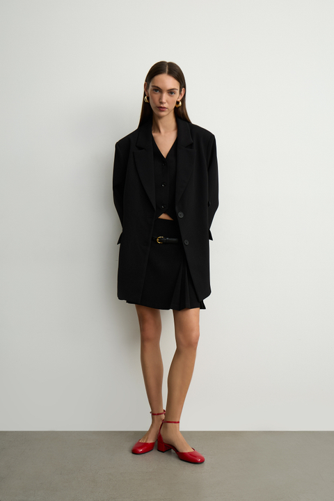 Юбка мини со складками