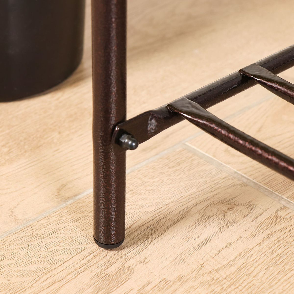 Полка для обуви, мет-л, 3 секц, 79х33х50 см, с сиден, медный антик, Nika, ЭТЛ3