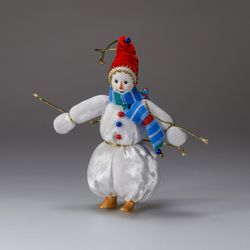 Ёлочная игрушка Гном-снеговик