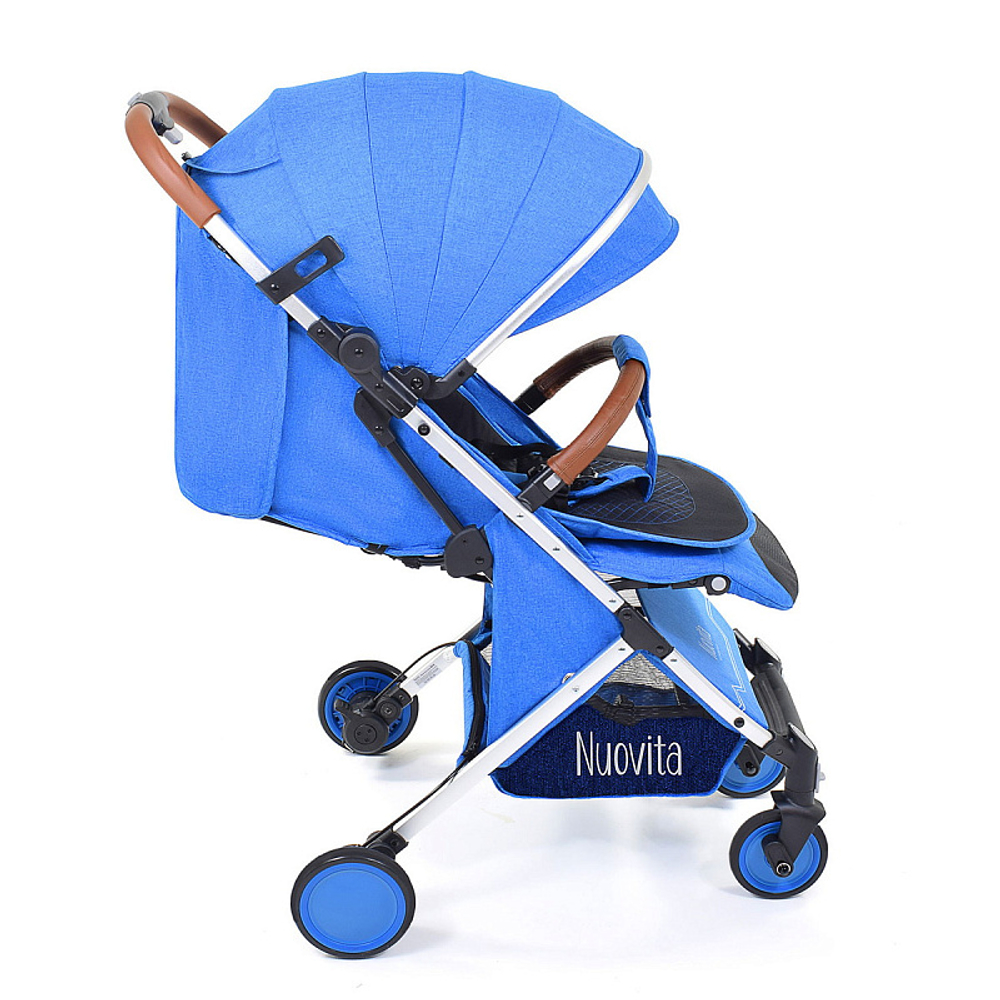 Прогулочная коляска Nuovita Giro Blu, Argento / Синий, Серебристый