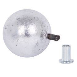 Ручка мебельная Сфера 50 Античное серебро