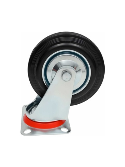 Колесо промышленное поворотное с подшипником 160мм резина/сталь Gigant G-04-09-16