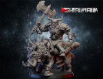 Grand Alliance Destruction Orruk Warclans Orcs Greenskins Орочий всадник на кабане №2 с секирой миниатюра для dnd, днд, pathfinder, фентези, Настольная игра, НРИ, Варгейм, РПГ