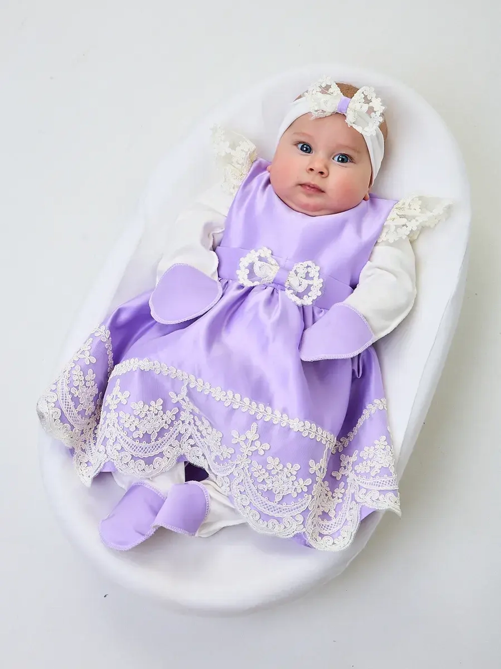 платье для новорожденной на выписку