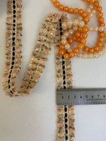 Тесьма "Шанель", 2,5см, персик/крем/черный/белый/золото