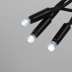 ULD-F90PRO S10M-100-SBK WH Гирлянда светодиодная. 10м. без вилки. Статическое свечение. Соединяемая. 100 светодиодов. Белый свет 6000K. IP67. Провод черный. ТМ Uniel
