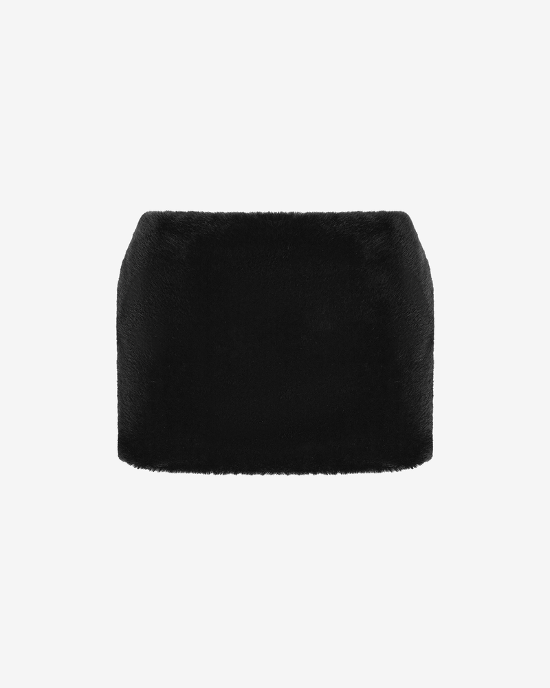 Юбка мини из меха