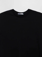 Черная мужская летняя повседневная однотонная хлопок