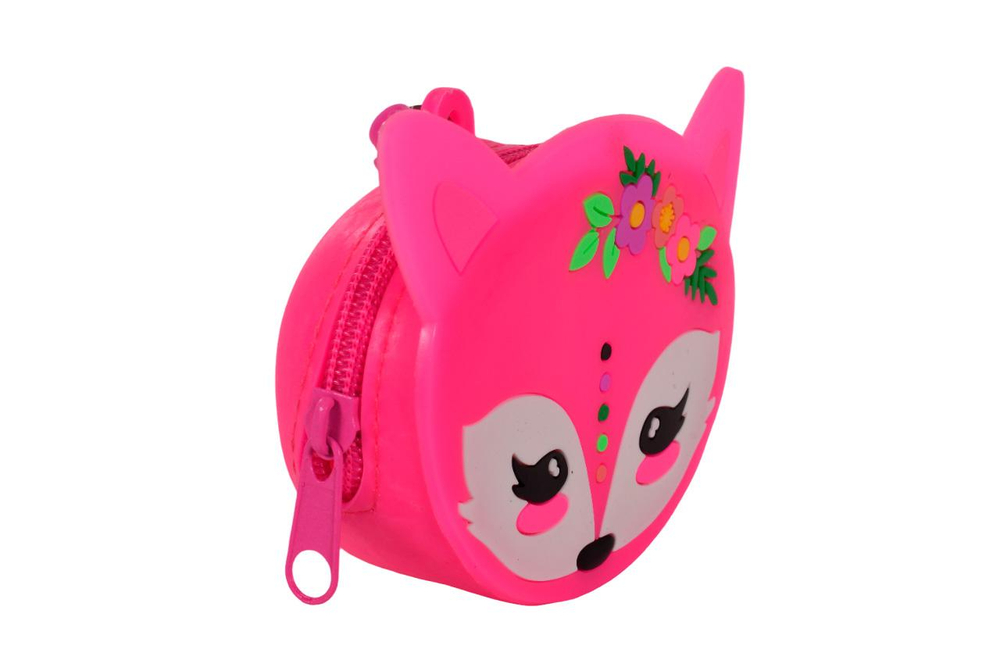 Кошелек 9.5*10.5*3.2 см, лисичка, силикон