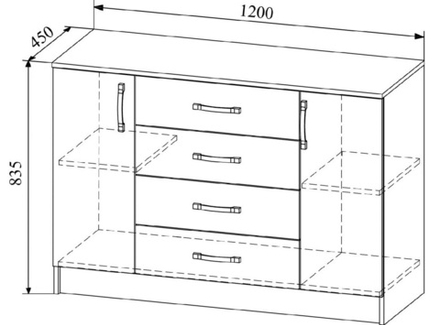 Софи (ДСВ) Комод 1200мм