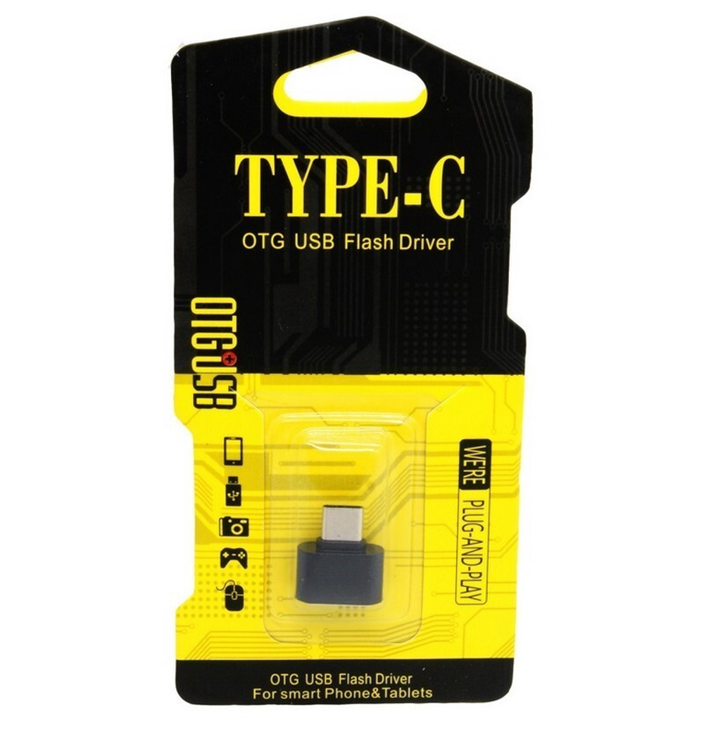 Карт-ридер OTG Mega Type-C (черный)