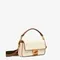 Сумка Fendi Baguette из холщовой ткани Ff белого цвета
