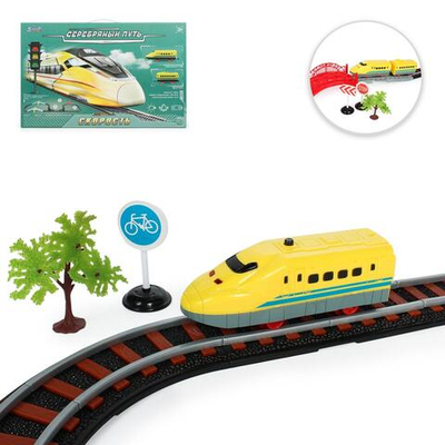 Железная дорога на бат. звук. и свет. эффекты, в/к 45*9*31 см.