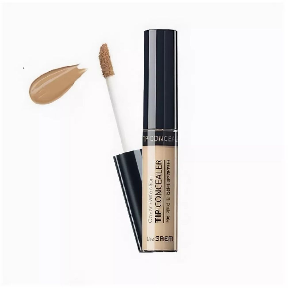 Консилер для маскировки недостатков кожи THE SAEM Cover Perfection Tip Concealer тон 01