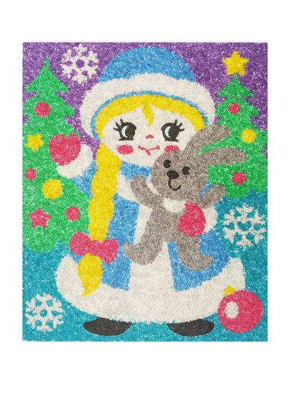 Песочная фреска «Снегурочка» своими руками