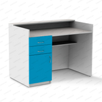 Цвет: белый/синий. Расположение ящиков: слева. С пластиковым покрытием.