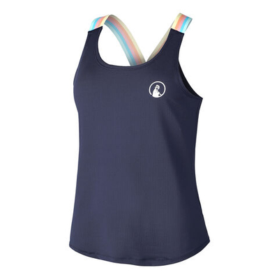 Женская теннисная майка Quiet Please Rainbow Tank Top Women - Dark Blue, Multicoloured