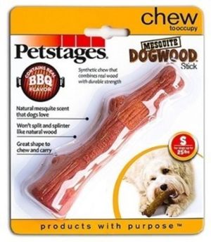 Игрушка для собак Petstages Mesquite Dogwood с ароматом барбекю 16 см маленькая