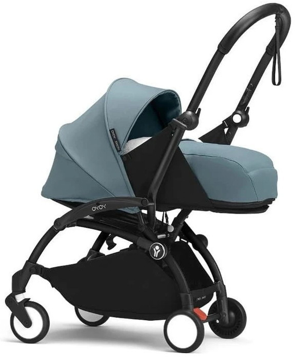 Коляска для новорожденных Stokke YOYO3 Newborn Pack 0+ рама чёрная Black Aqua
