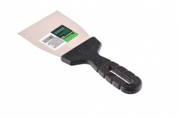 Шпательная лопатка из нержавеющей стали, 80 мм, пластмассовая ручка Сибртех