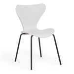 Стул Jacobsen (mod DC 102) / 1 шт. в упаковке пластик/металл, 50 х 46 х 82 см , белый 018/черный