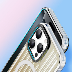Усиленный прозрачный чехол (Gradient Desert Gold) с поддержкой MagSafe от Dux Ducis для iPhone 16 Pro, серия Zest Series Case