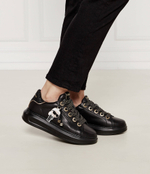 Кожаные кроссовки kapri Karl Lagerfeld - черный(KL62574F)