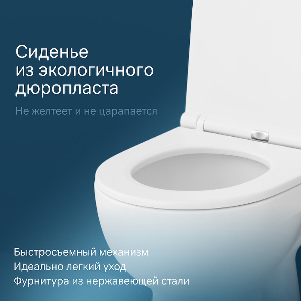 Унитаз компакт AM.PM Sunny FlashClean C85C8600SC с бачком и сиденьем Микролифт