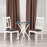 Стул Камилла сиденье мягкое (CAMILLE SOFT) дерево гевея, МДФ, 44х54х95, pure white (402) , ткань, серый