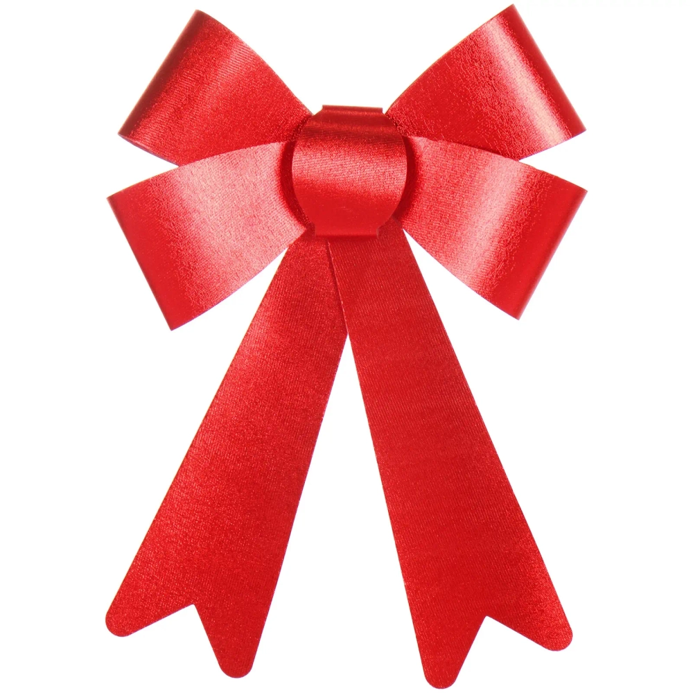 Бант на ёлку «Сказочные блики», Красный