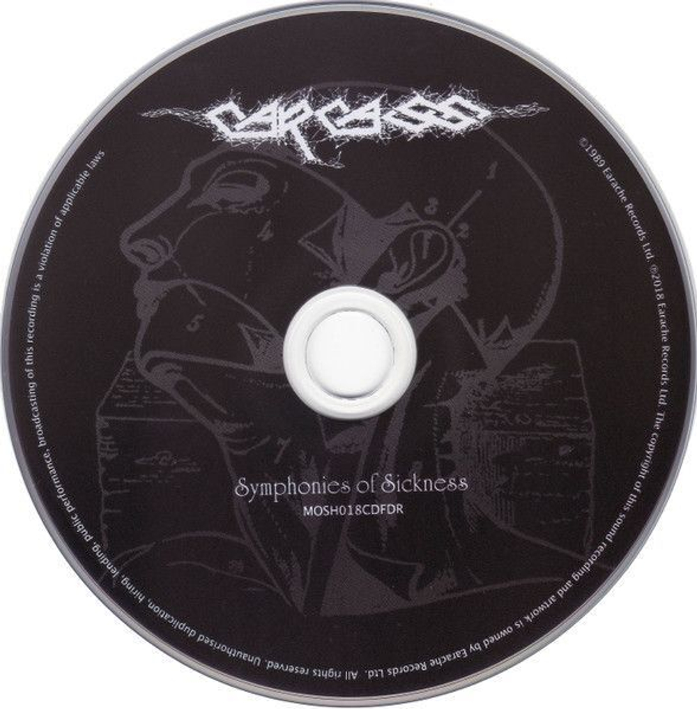 CARCASS - Symphonies Of Sickness DIGIPAK, музыкальный компакт диск