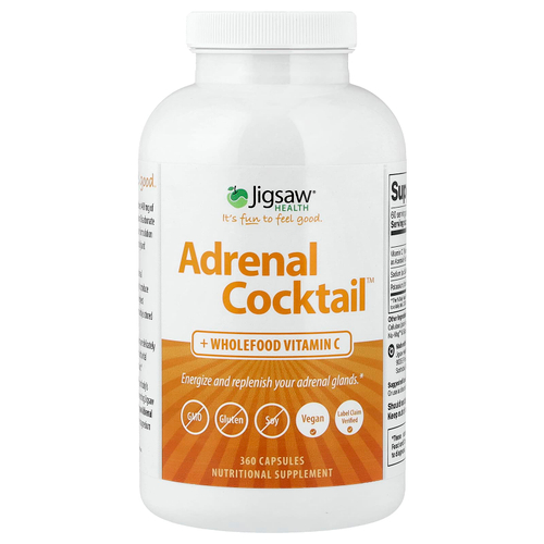 Jigsaw Health, Adrenal Cocktail™, витамин C из цельных продуктов, 360 капсул