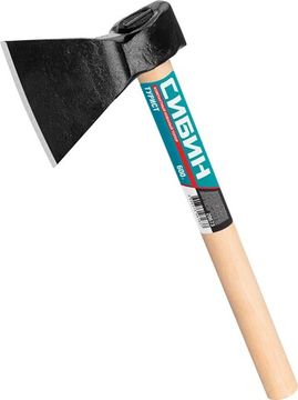 СИБИН Турист, 600/800 г, 390 мм, кованый топор с округлым лезвием (20673)