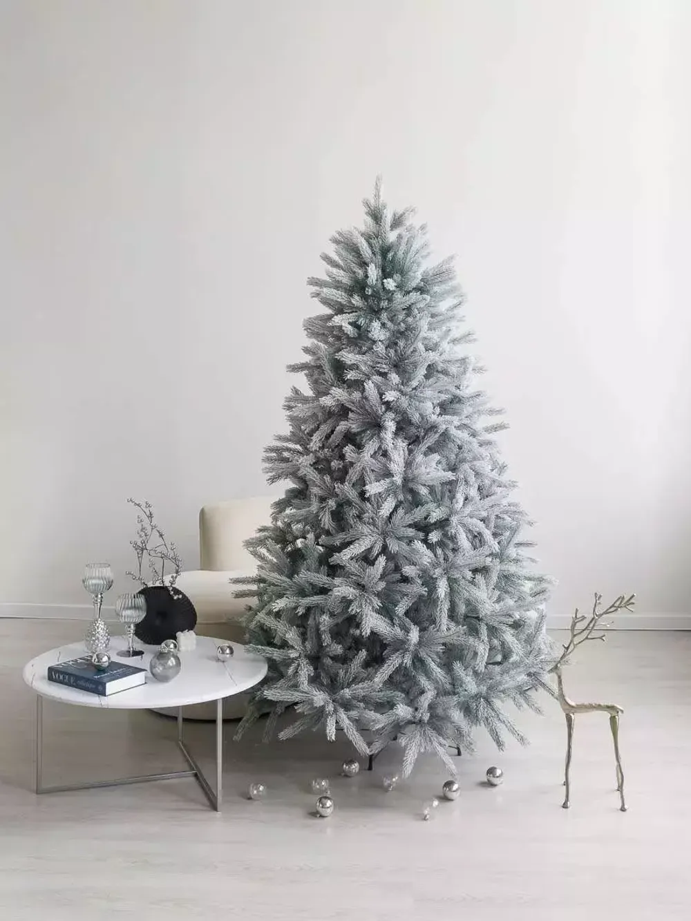 Заснеженная елка «Арктико» (Литая хвоя) 150 см / 1.5 м