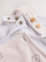 Боди с длинным рукавом и комбинезон в комлекте для малышей Next E59-551, Белый, Молочный