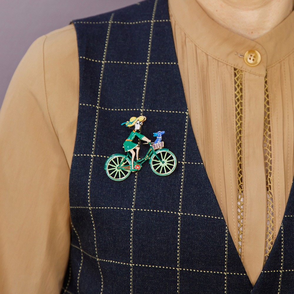 Брошь Shadore Велосипед XZ2294.16 G/G