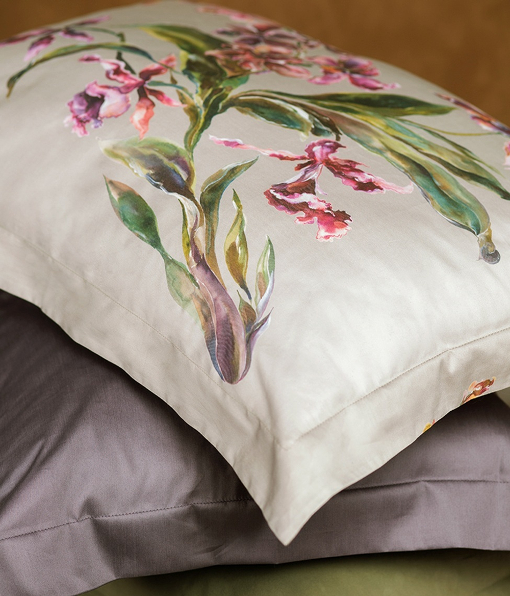 Постельное белье 1.5 спальное Decoflux Orchids Almond/Almond