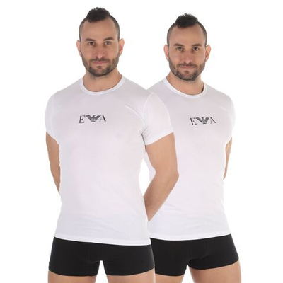 Набор из 2 белых мужских футболок Emporio Armani (Размер: XL) (Цвет: белый)
