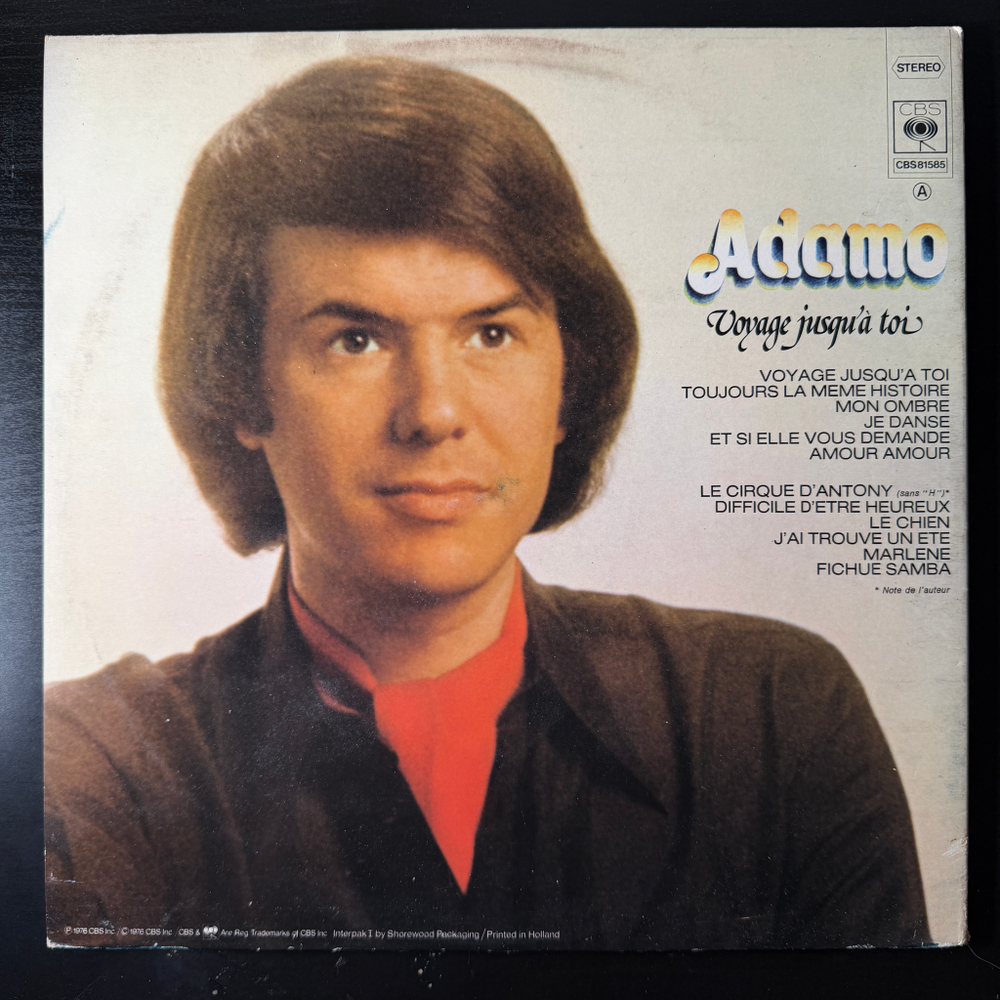 Adamo – Voyage Jusqu'à Toi (Голландия 1976г.)