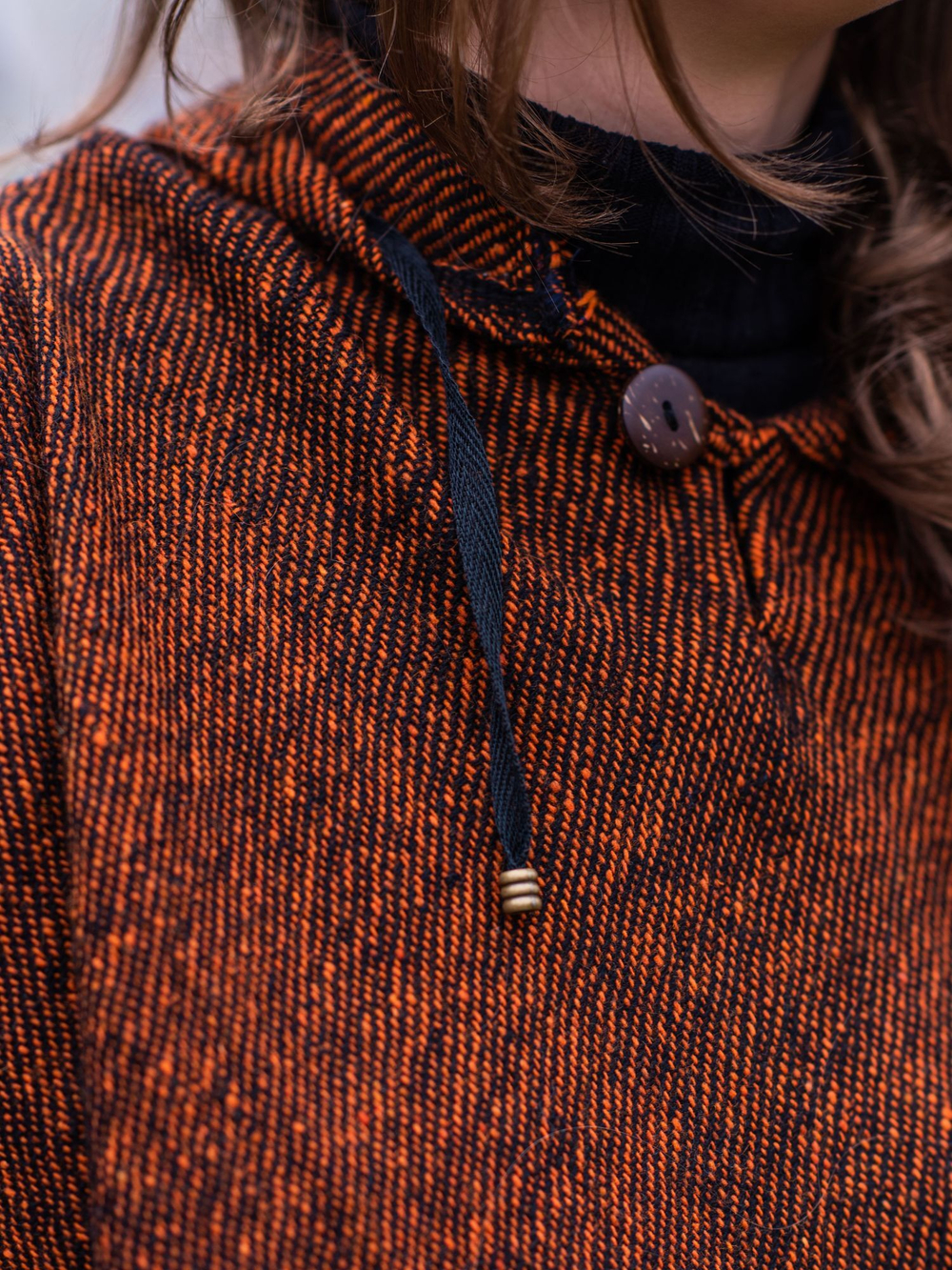 Пончо женское шерстяное