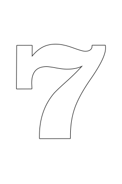 Наклейки цифры Policomprint М12, 3х4 см.