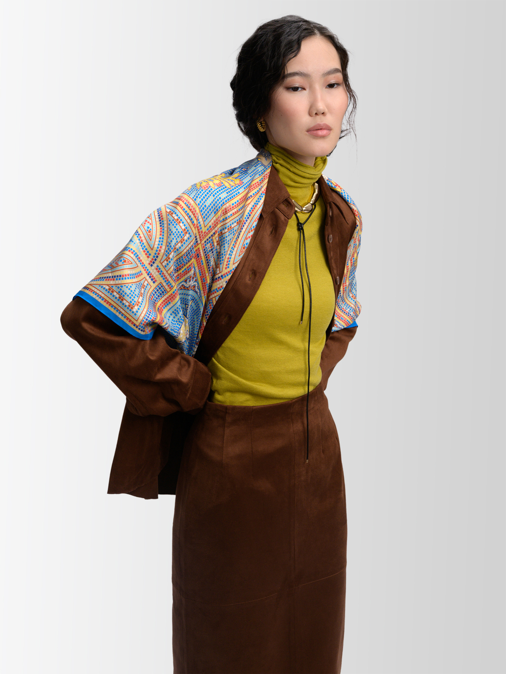 Платок «Мозаика Херсонеса» 100% шёлк