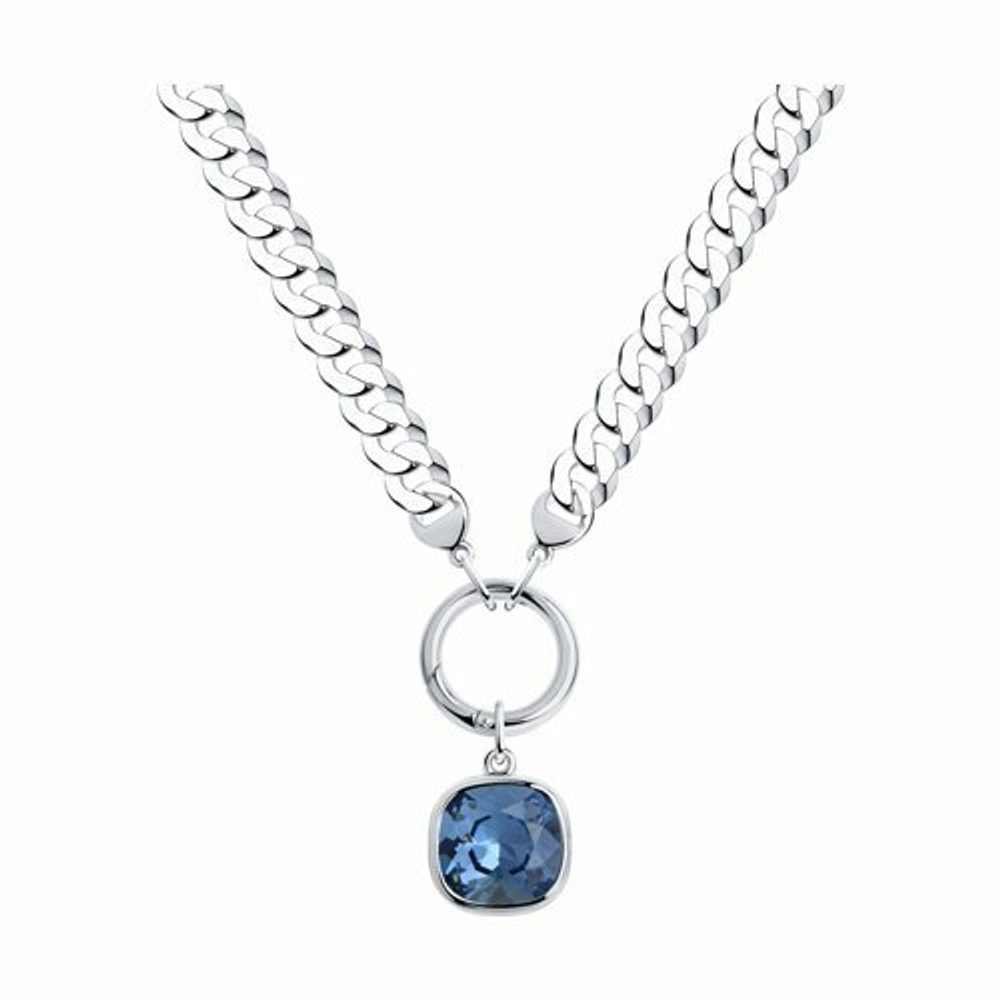Колье из серебра с кристаллом Swarovski
