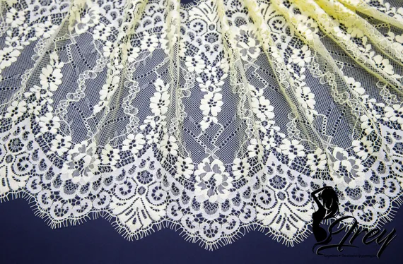 03-163 Кружево эластичные реснички 24 см, желтый