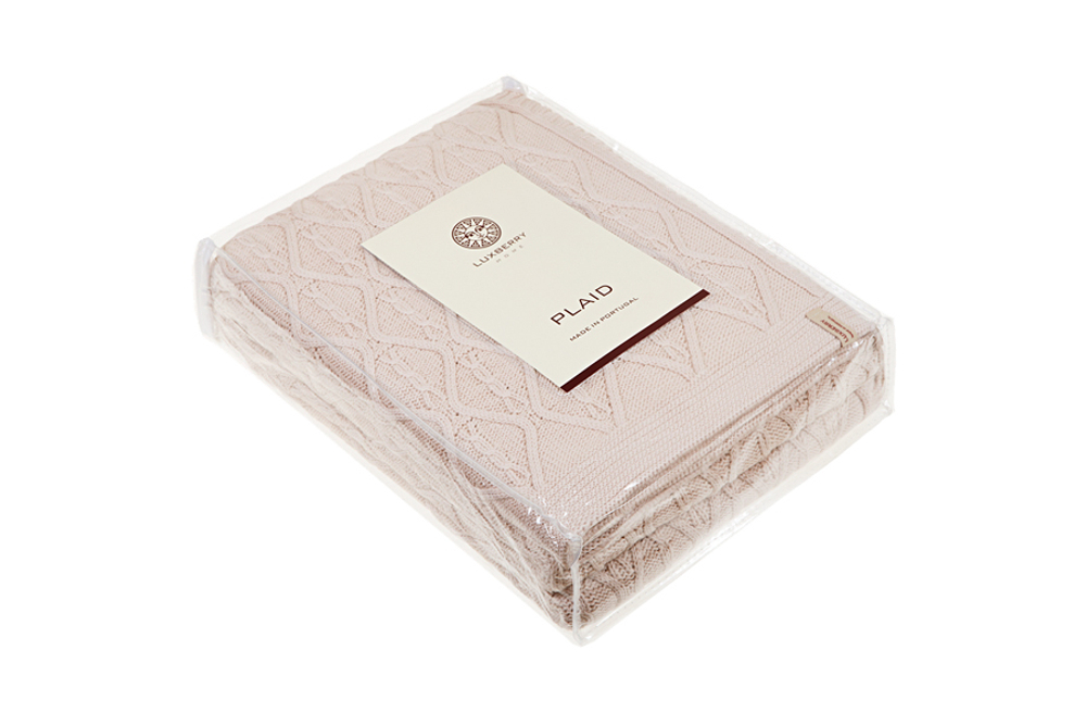 Плед 150x200 Luxberry Lux 46 белая глина пак