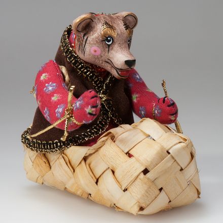 Ёлочная игрушка Медведь в лапте