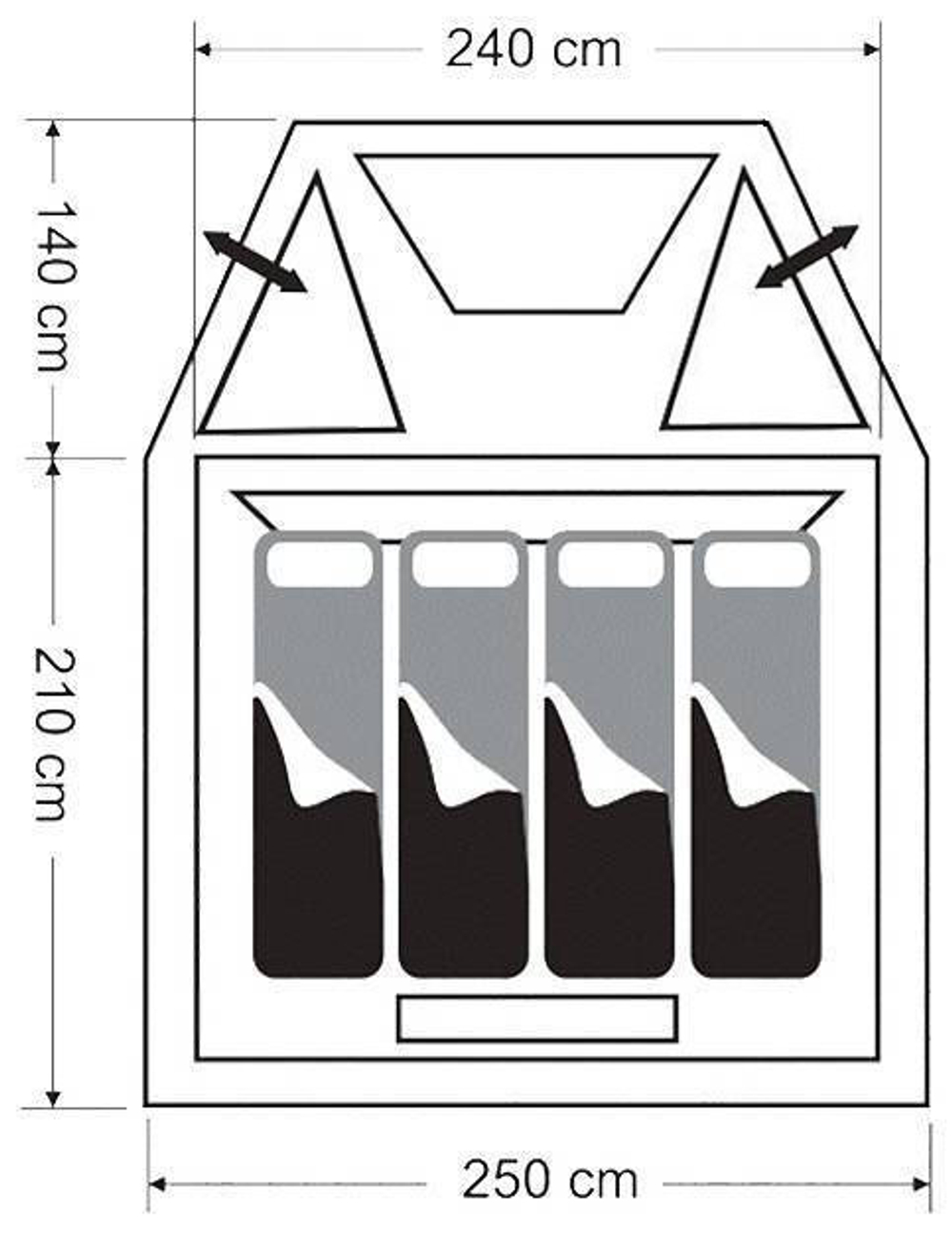 Кемпинговая палатка Family Dome 4 Crusoe Camp